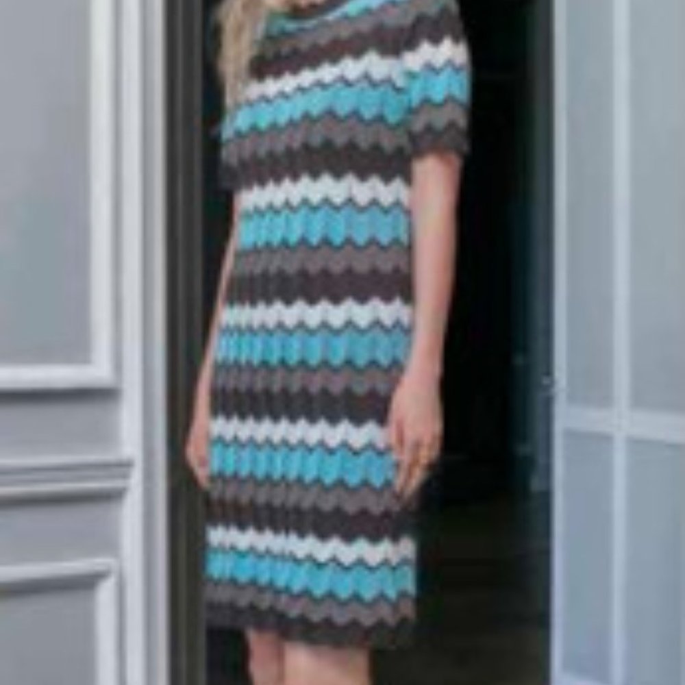 ETCETERA KNIT CHEVRON DRESS